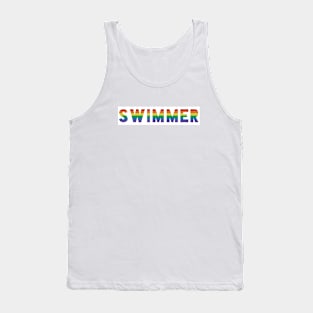 Swimmer LGBTQIA Rainbow flag Tank Top